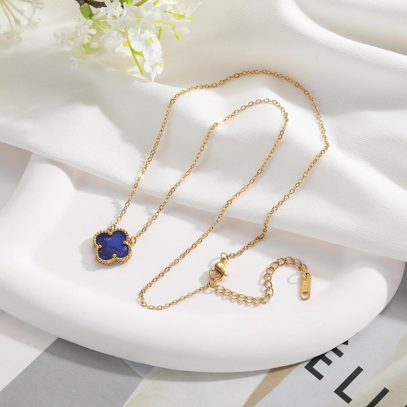 AIPPK Clover Pendant Necklace for Women 18K Gold Plated Four Leaf Clover Necklaces Lucky Simple Jewelry Gifts for Women - Image 3